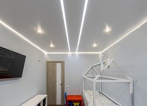 Контурные натяжные потолки c подсветкой